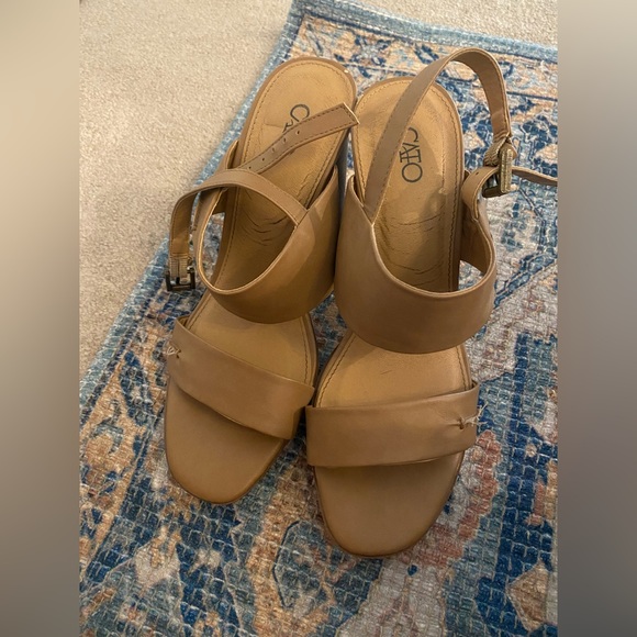 Cato Shoes - Cato Open Tow Nude Block Heel Size 8
